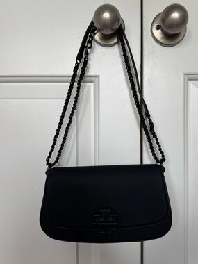 Tory Burch Britten Matte Convertible Crossbody in Black